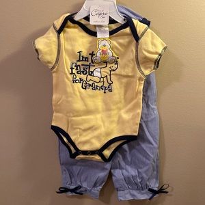 NWT TEDDY BOOM 3 piece baby boys set